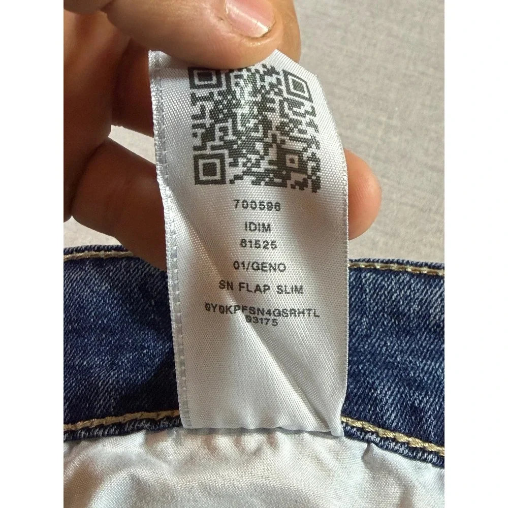 True Religion Geno Relaxed Slim Jeans Mens 37x31 Blue Excellent Horseshoe Stitch